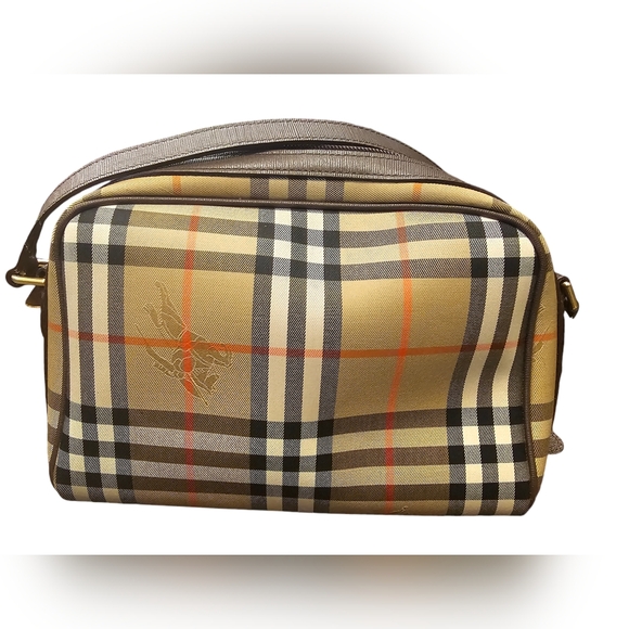 Burberrys Vintage Haymarket Check Canvas Crossbody w/ COA - Picture 2 of 11